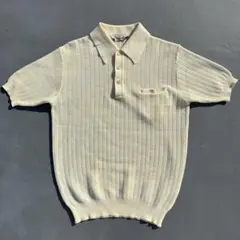 G*s様 70s RENOWN レトロサマーニットポロシャツ 半袖 縦リブ 昭和のサムネイル