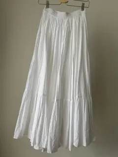 ユナイテッドアローズ UWCS コットンティアード マキシスカート