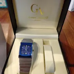 Gianni Accardi ダイヤ時計 Gianni Accardi DIAMOND 腕時計 レディース 角型 紺 イタリア製 MILANO