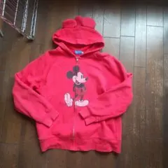 東京ディズニーリゾート ミッキーマウス パーカー LLサイズ 赤