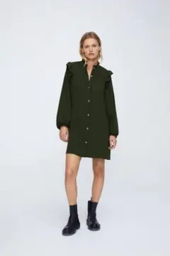 【美品】ZARA/フリルワンピース
