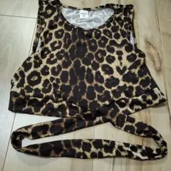 SHEIN ヒョウ柄 クロップドタンクトップ 10Y