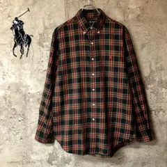 美品　ポロラルフローレン　CLASSIC FIT ネルシャツ　チェックシャツ　Mのサムネイル