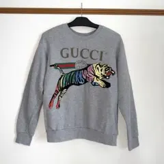 【GUCCI 】グッチ　タイガー スパンコール スウェット グレー　XSのサムネイル
