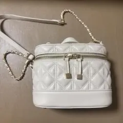 RANDA キルティング 2way バニティバッグ クリーム