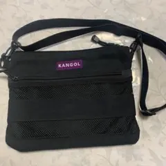 KANGOL サコッシュ ショルダーバッグ ブラック メッシュ 男女兼用