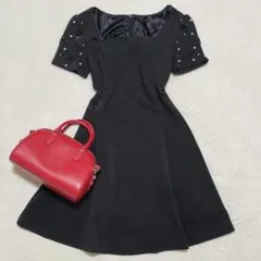 ロイヤルパーティー◇ビジュー付ワンピース ナイトドレス キャバ パーティー F