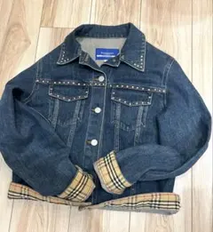 バーバリーブルーレーベル デニムジャケット　gジャン　スタッズ