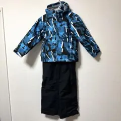 【120cm】nima キッズ　スキーウェア　上下セット ブラック ブルー