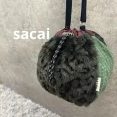 【美品】sacaiサカイ zantan 巾着 ショルダーバッグ ミニバッグ