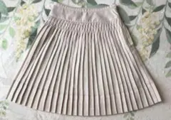 【美品】ロートレ・アモン　プリーツスカート　ひざ丈　アイボリー　日本製