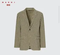 1回着 ユニクロ MARNI テーラードジャケット イエロー L