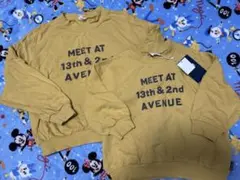 ブリーズ　マスタードカラー プリント トレーナー