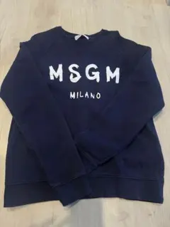 MSGM MILANO スウェット ネイビー メンズ レディースオーバーサイズ