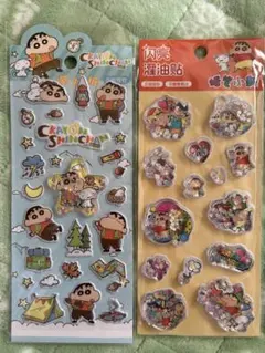 海外正規品 クレヨンしんちゃん 水シール ウォーターシール ぷくぷくシール