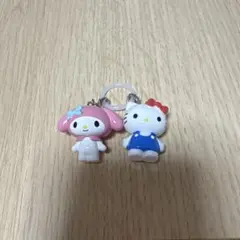 キティ　マイメロ　チャーム　めじるしアクセサリー　風