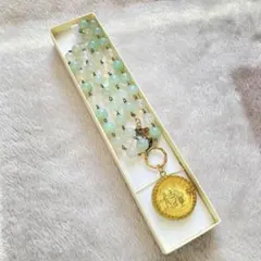 SOLD◇ハンドメイド インドネシアビーズ ガラスチャーム キーホルダー