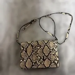 H&Mヘビ柄ショルダーバッグ