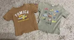 プティマイン　b.ROOM トミカ 半袖Tシャツ 2枚セット　100センチのサムネイル