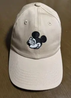 Disney Mickey Mouse 刺繍 キャップ ベージュのサムネイル