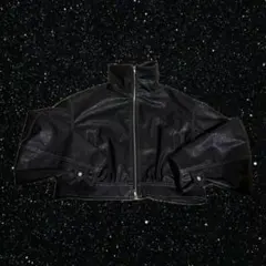 レザージャケット 2way ライダース ダークコア