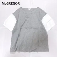 【美品】マックレガー　袖切り替え半袖カットソー　Tシャツ　異素材のサムネイル