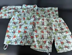 【匿名配送】カブトムシ柄の甚平