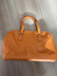 オレンジ レザーハンドバッグ　Fendi
