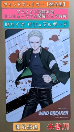 ウィンドブレイカー アニメイト特典 B6サイズ ビジュアルボード 【柊冬馬】