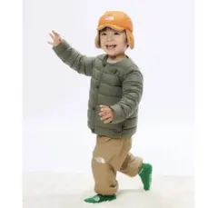 ノースフェイス ダウン 90 カーキ マイクロゼファーカーディガン