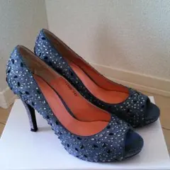 パンプス オープントゥ　美品