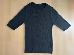 無印良品(MUJI)５分袖コットンニット M