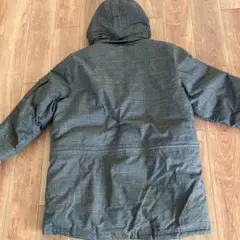 LL Bean フード付きグレー ダウンジャケット