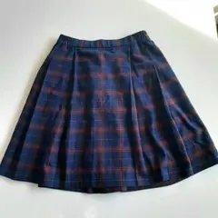 UNIQLO ユニクロ　プリーツスカート　160　チェック柄　紺色　女の子