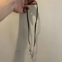 アンタイトル　ブラックレザー ネックレス ハート型チャーム未使用