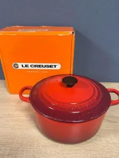 早い者勝ち！新品未使用！ル・クルーゼ　オレンジ　ココットロンドン22センチ Le Creuset (ル・クルーゼ)シグニチャー ココット・ロンド 22cm