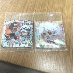 ワンピース ウエハースシール 2枚セット 黒ひげvsロー ジュエリー・ボニー