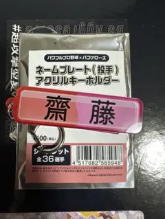 オリックスバファローズ 齋藤響介 アクリルネームキーホルダー パワプロ