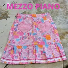 レア　メゾピアノ　デニムスカート　160 ベリエ　平成レトロ　Y2K コミック柄