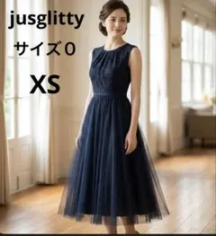 jusglitty ノースリーブワンピース 花柄レース 黒 サイズ０XS