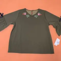 新品5L五分袖カットソー