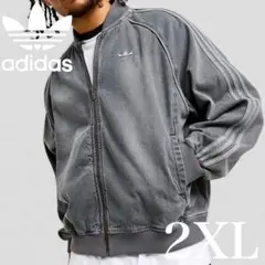 新品2XL⭐️adidasアディカラー ルーズデニムブラック ウォッシュジャケット