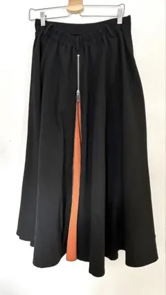 jouetie ブラック×オレンジロングスカート　M