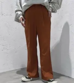 シュエットフレアーパンツ オレンジ