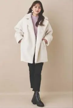 31son de mode ボアコート　ホワイト♡38 テディベア