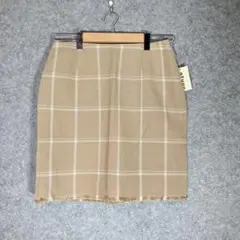 タグつき美品✨ofuon（L）膝上スカート☘️ミニスカート/ペンシル/チェック