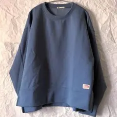 JaVa ジャバ もちもちスウェット くすみブルー L メンズ スリット 美品のサムネイル