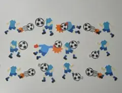 サッカー★青★ユニフォームシール12枚★色紙　寄せ書き　アルバムに
