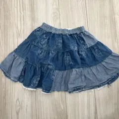 COMME CA FILLE デニム ティアードスカート 120cmのサムネイル