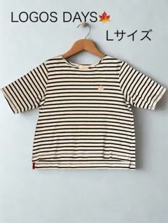 LOGOS DAYS半袖ボーダーTシャツ Lサイズ　カジュアル　リラックスのサムネイル